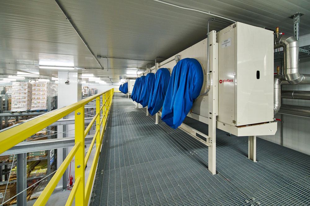 aerorefrigeratori grecale in cella surgelazione impianti refrigerazione industriali