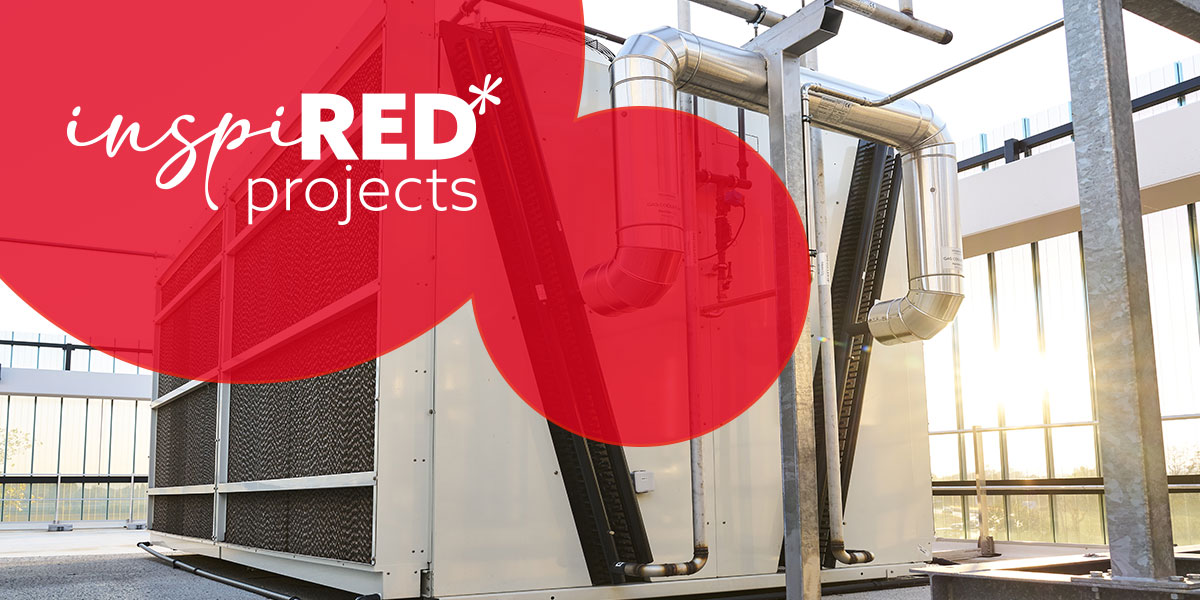 dry cooler OSTRO con sistema adiabatico in impianto co2 per impianti refrigerazione industriali